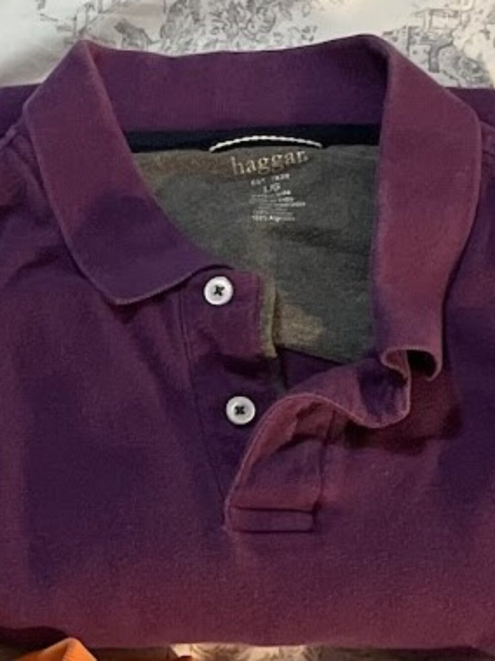 Purple Haggar golf shirt